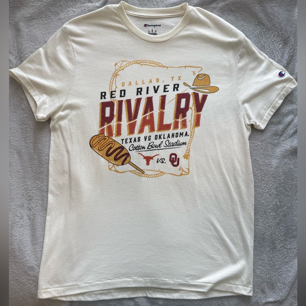 Champion White Red River Rivalry T-Shirt